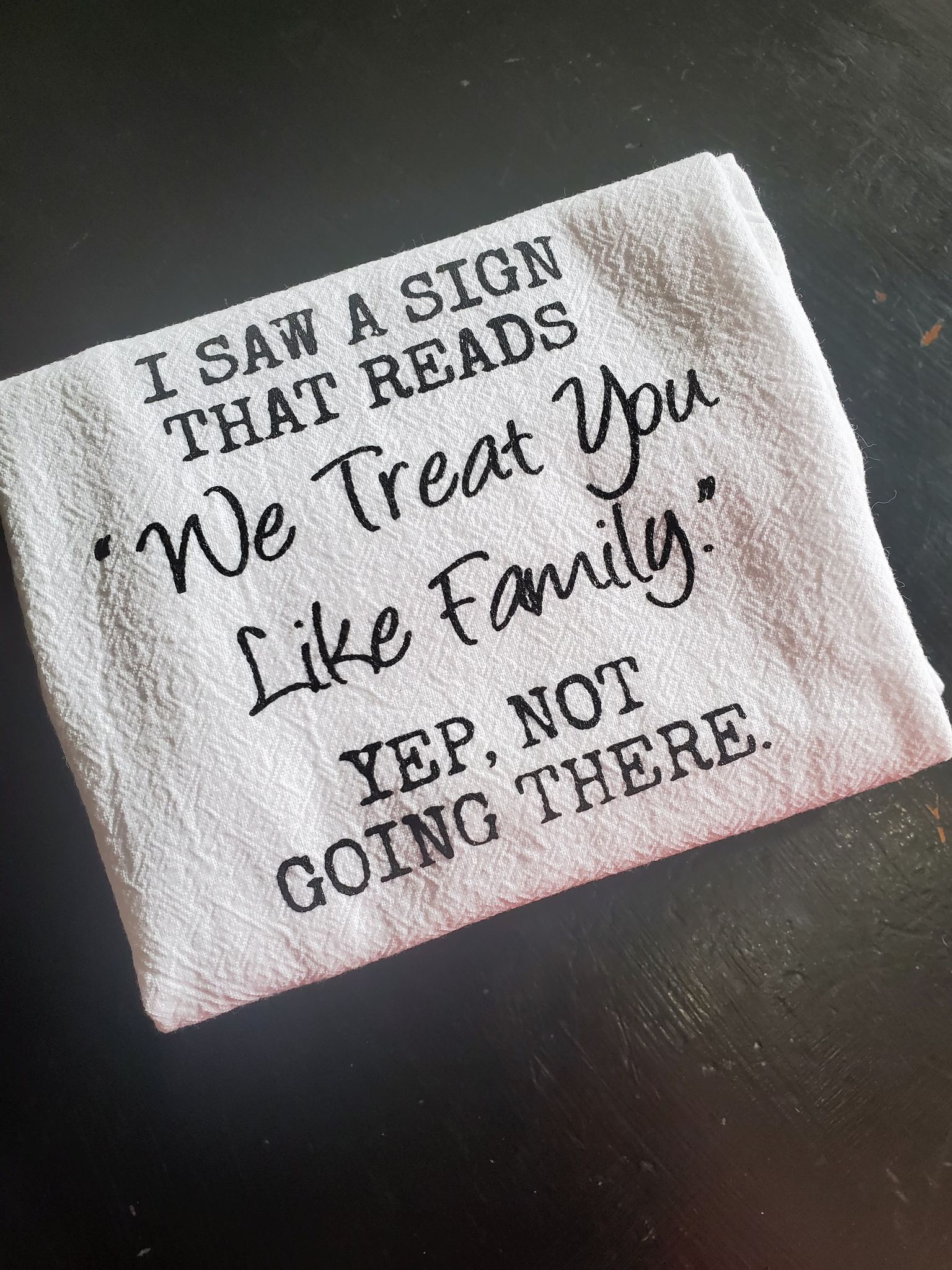 Crappy Housewife Kitchen Towel, Funny Dish Towel, Tea Towel